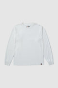 White long-sleeve shirt on a light gray background