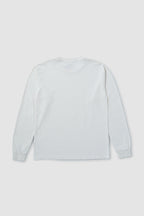 Light gray long-sleeve shirt on a light gray background