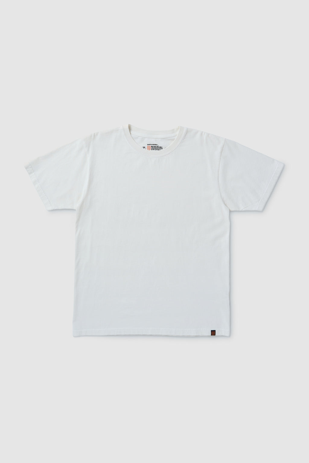 White t-shirt on a light gray background
