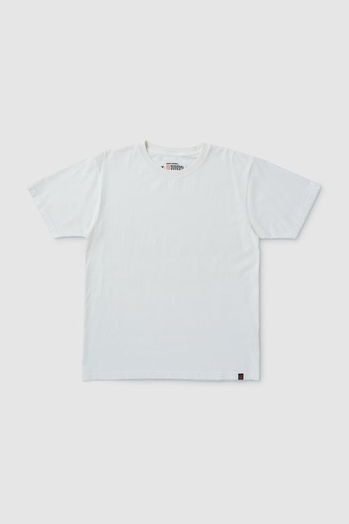 White t-shirt on a light gray background