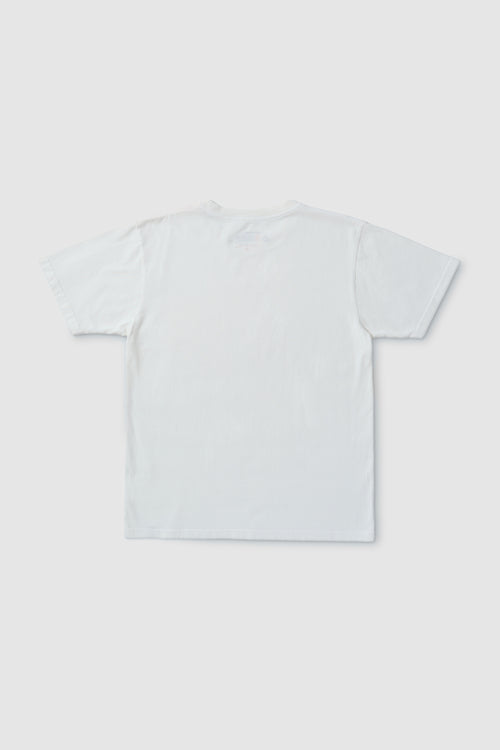 Plain white t-shirt on a light gray background