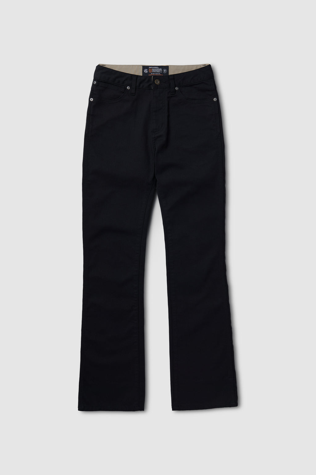 Black pants on a light gray background