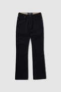 Black pants on a light gray background